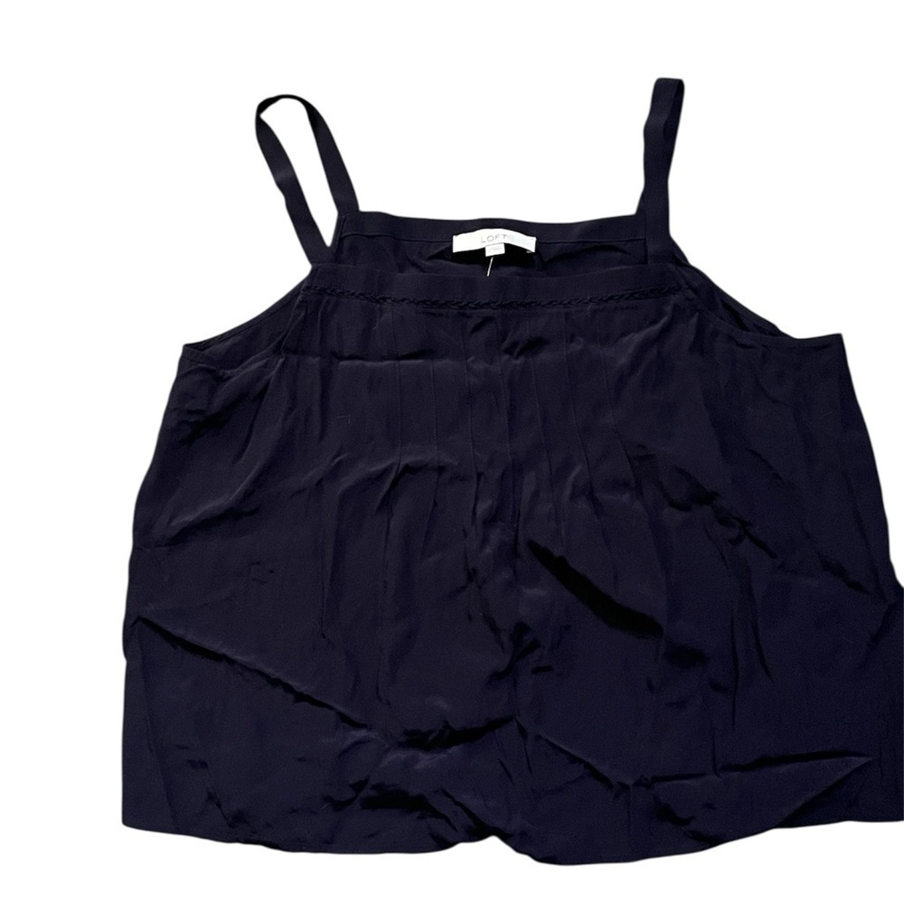 LOFT Dark Blue Sleeveless Blouse